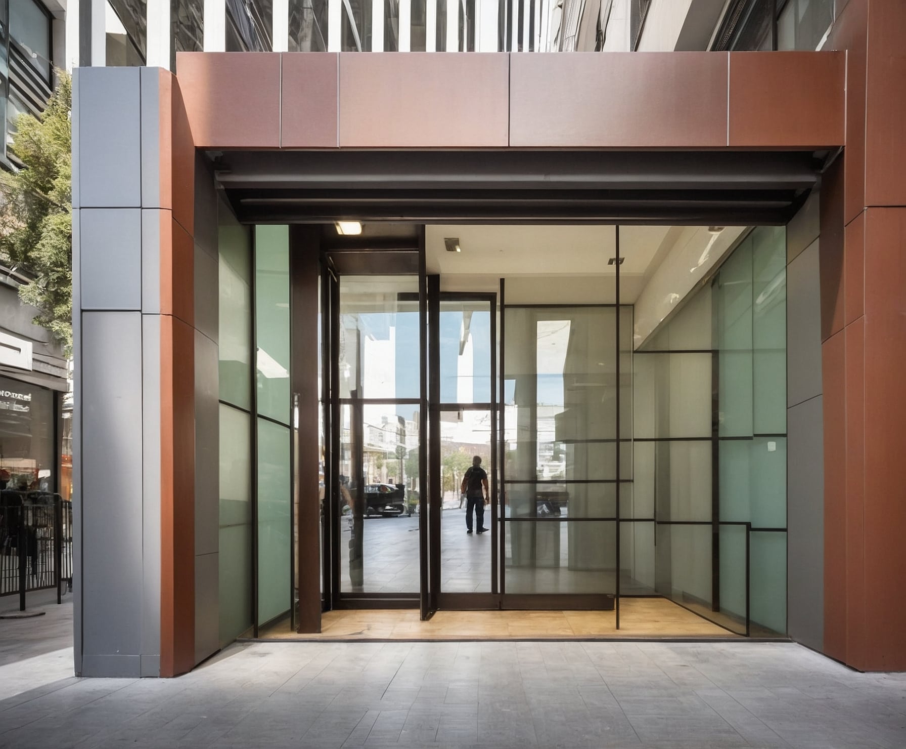 Instalación de puerta seccional en comercio