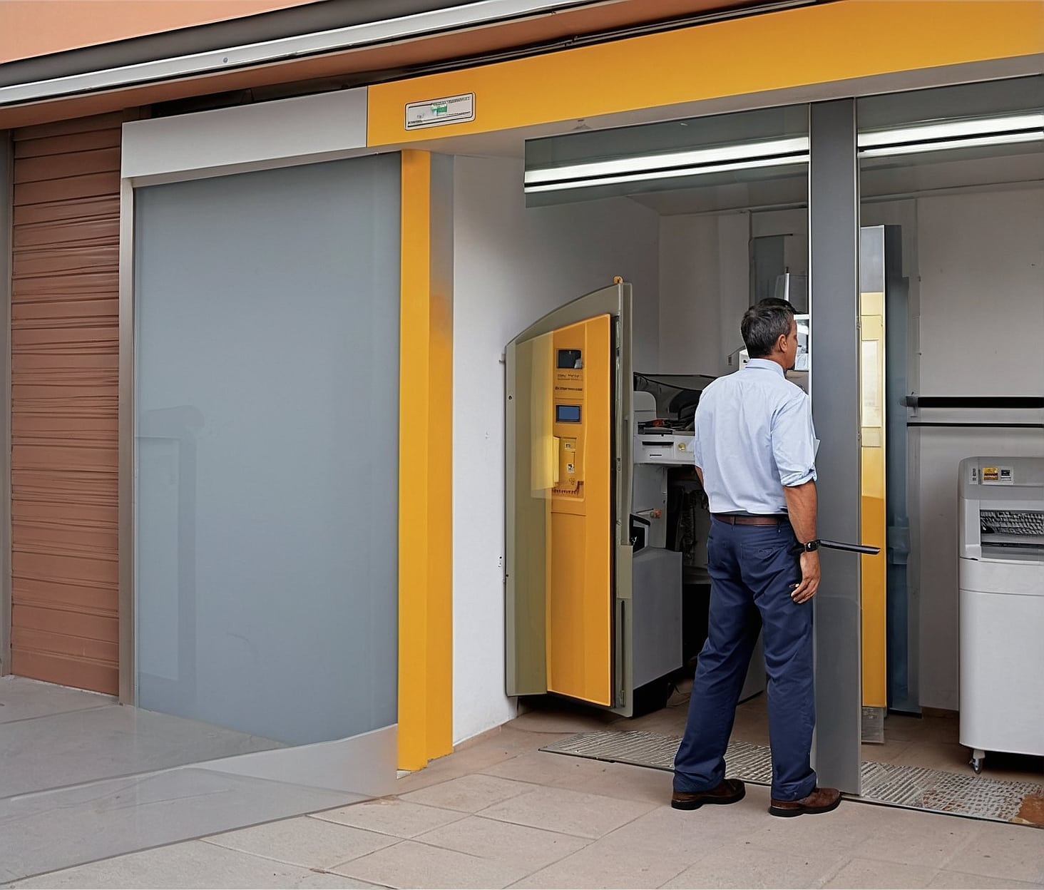 Puerta metálica segura